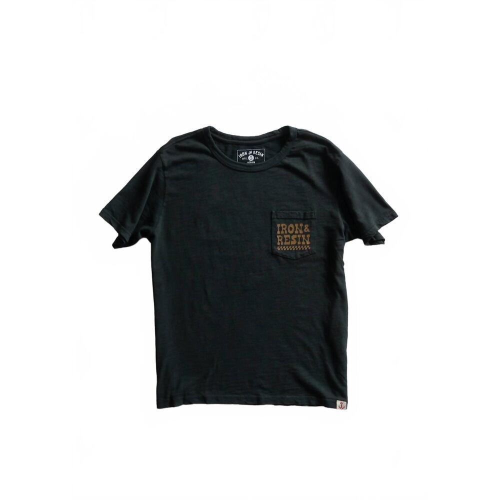 NEW IRON & RESIN men's western supply co pocket tee in dark slate